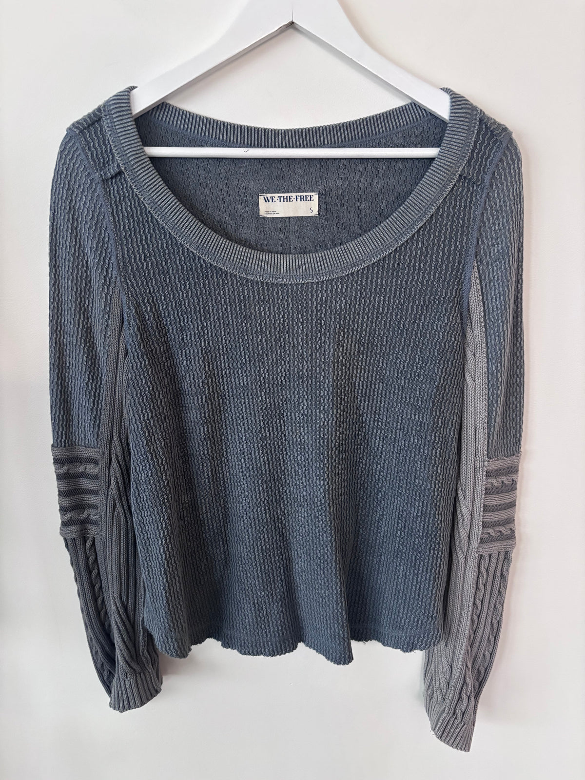 Free People Singing Cable Cuff Weathervane Combo Shirt | Sz Small (slightly oversized)