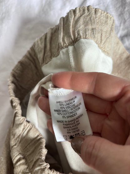 Reitmans Linen Blend Button Front Skort | Sz Large