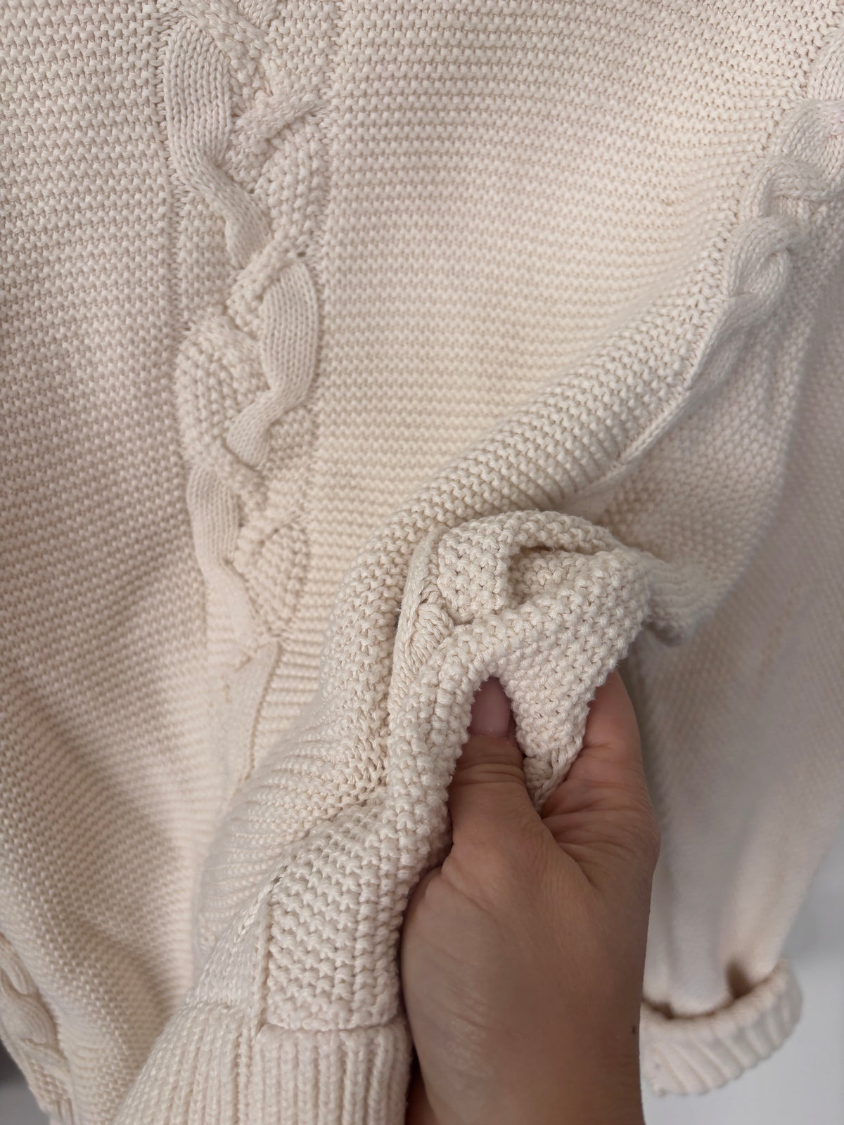 Gap Cable Knit Ivory Turtleneck  | Sz Medium (oversized)