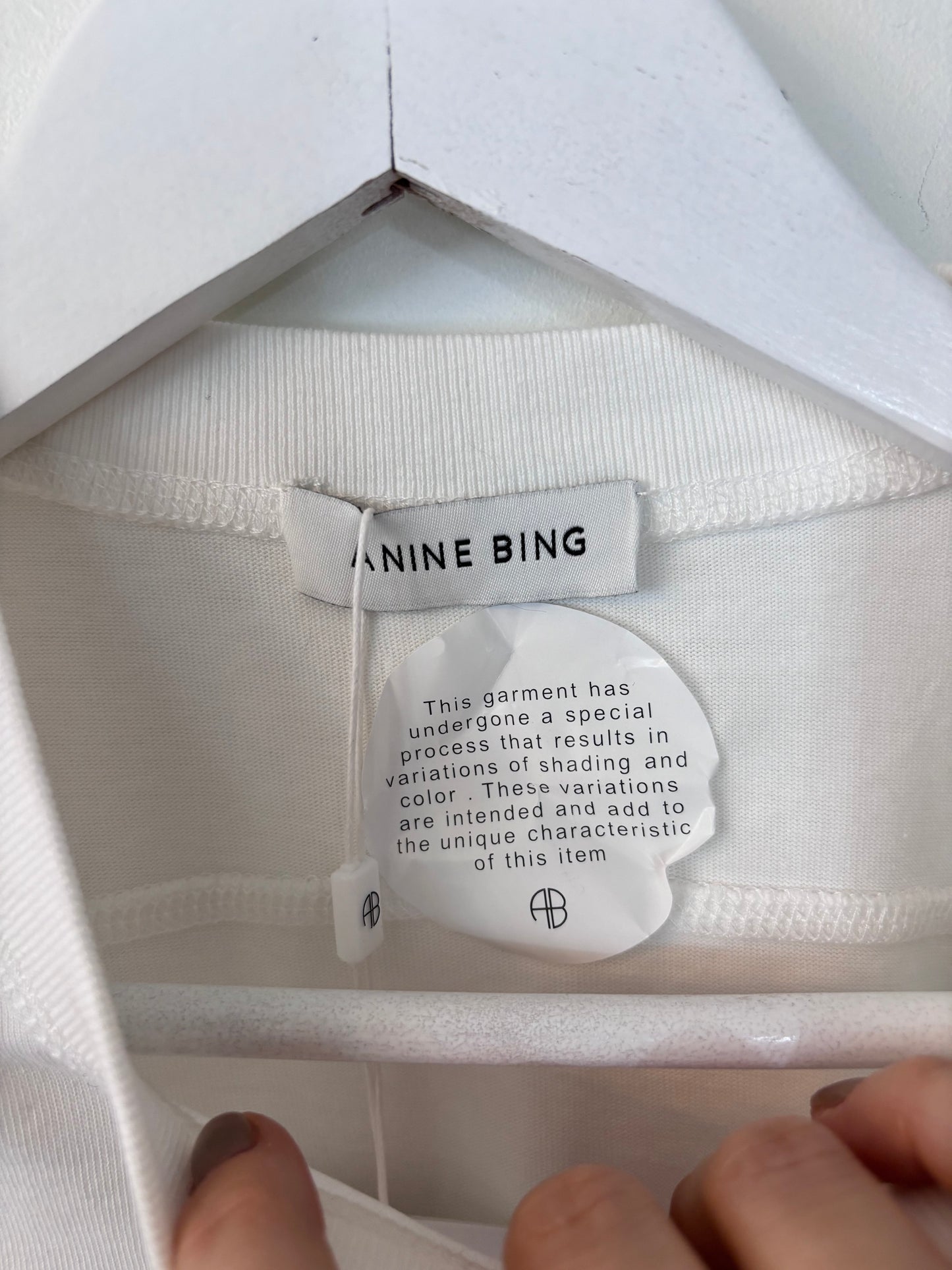 Anine Bing Jaylin Tee in Ivory NWT| Sz XS (oversized)