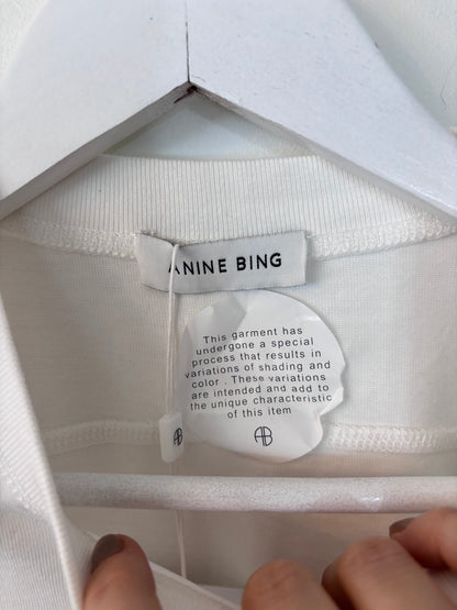 Anine Bing Jaylin Tee in Ivory NWT| Sz XS (oversized)