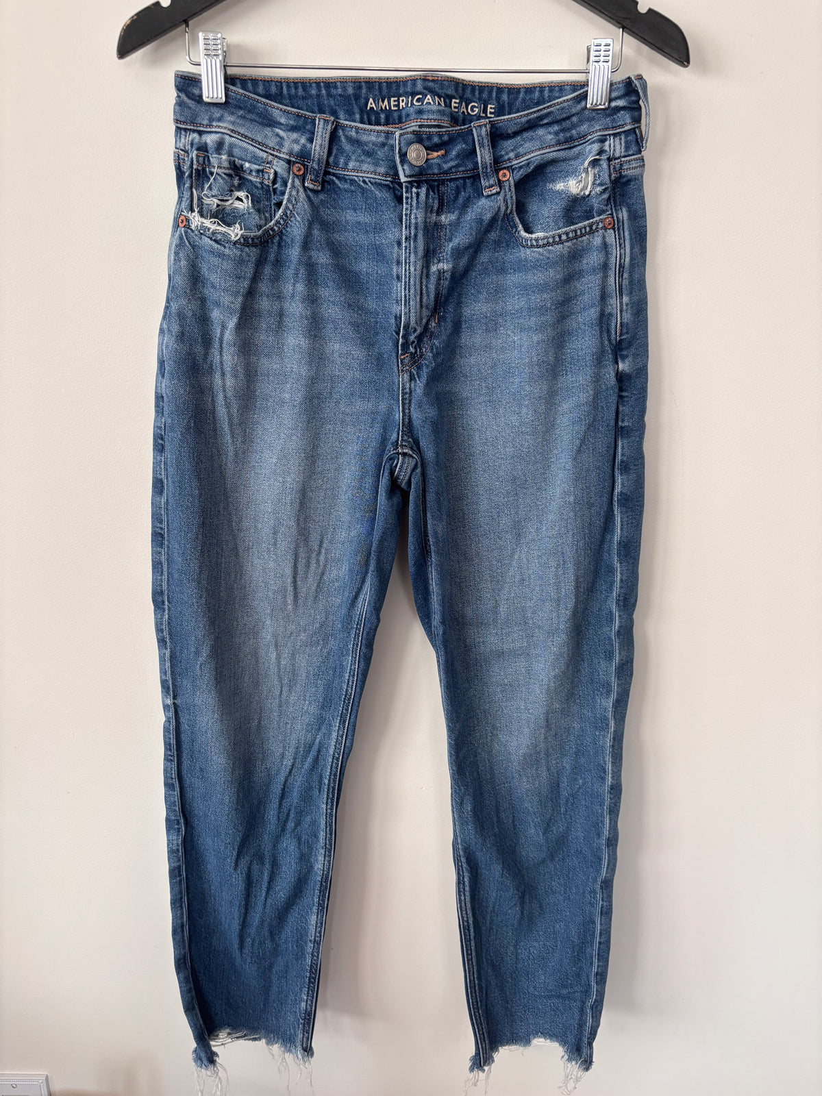 AE Strigid High Rise Mom Jeans  | Sz 6 (short)