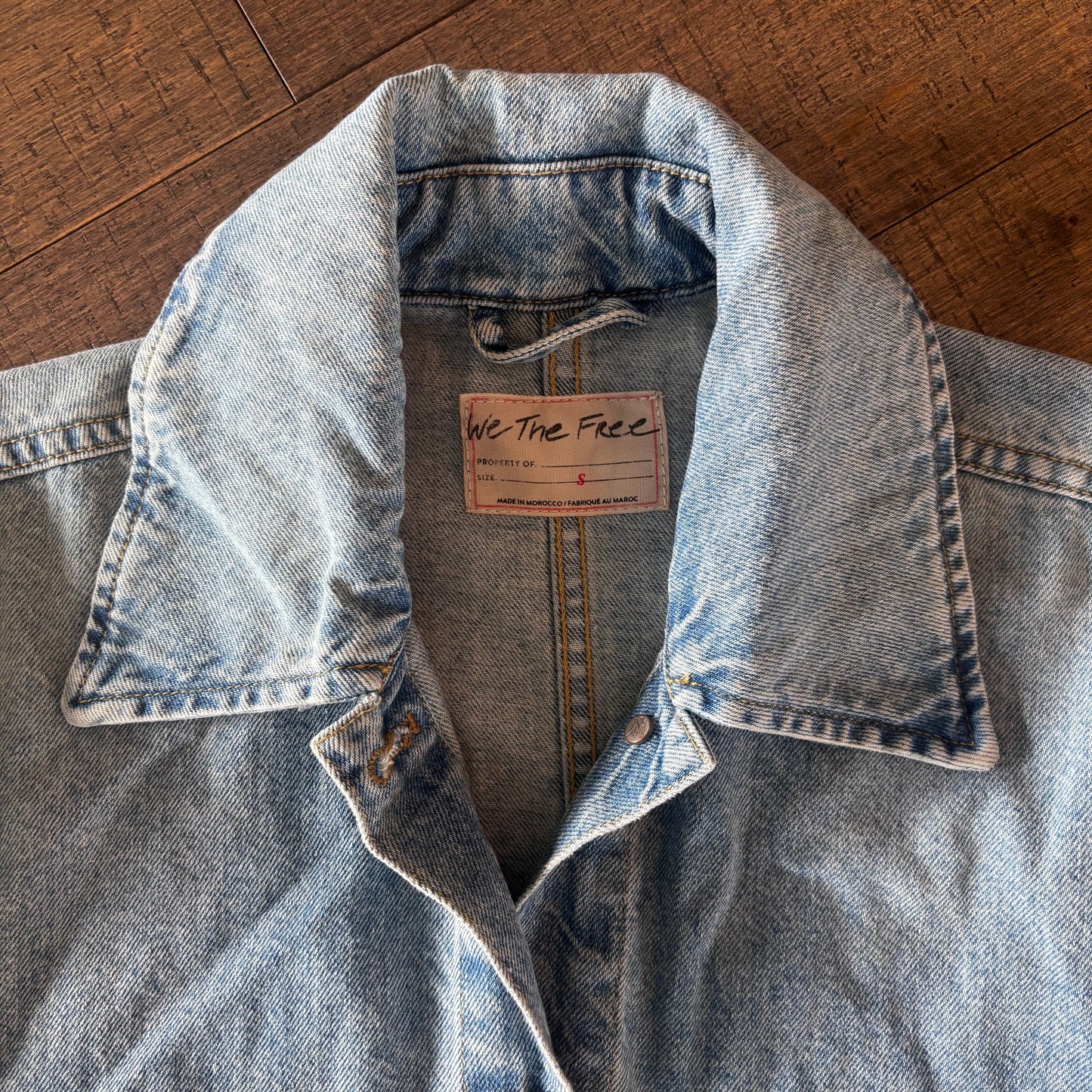 Free People Avery Denim Jacket | Sz Small (Fits like Large)(AG1)