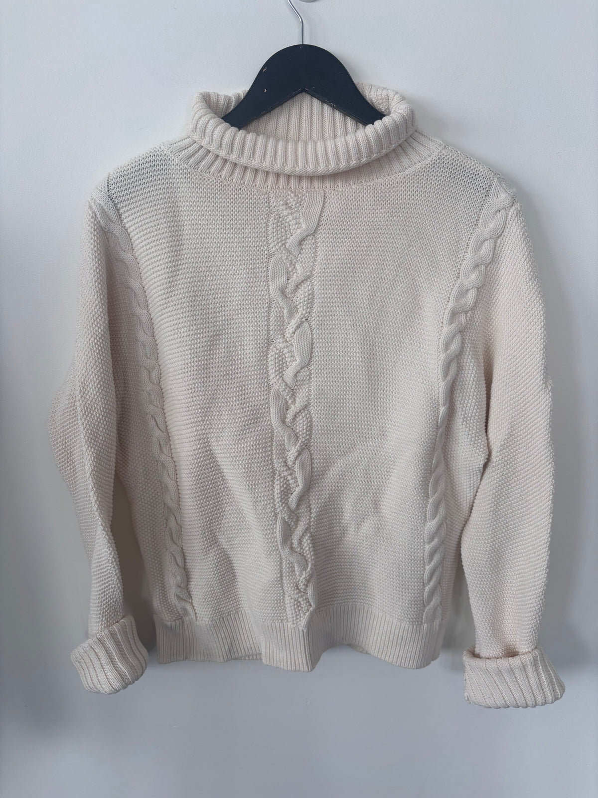 Gap Cable Knit Ivory Turtleneck  | Sz Medium (oversized)