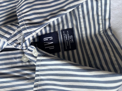 Gap Striped Blue/White Organic Poplin Big Shirt NWT | Sz XS (fits sz Medium)