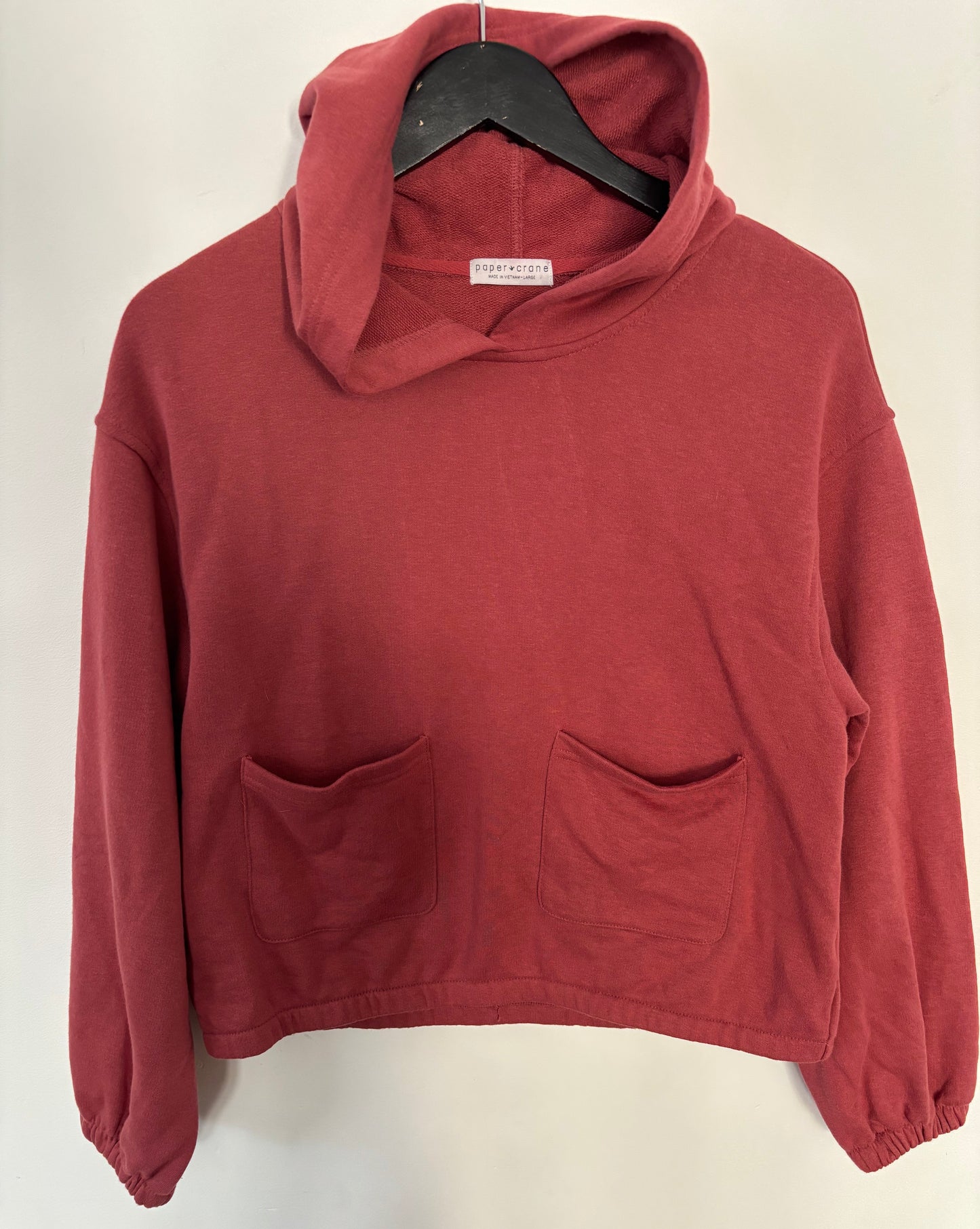 Paper Crane Burnt Orange Pocket Hoodie | Large (N236M8)