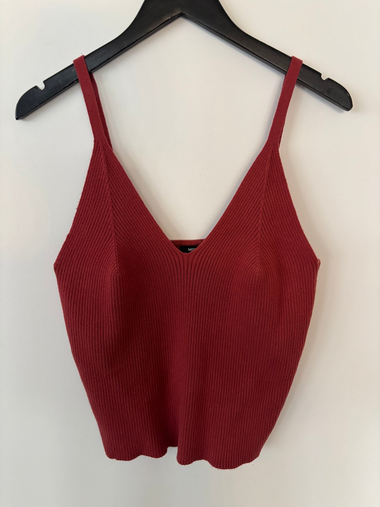 Mexx Burgundy Knit Tank | Sz Large (J92N19)