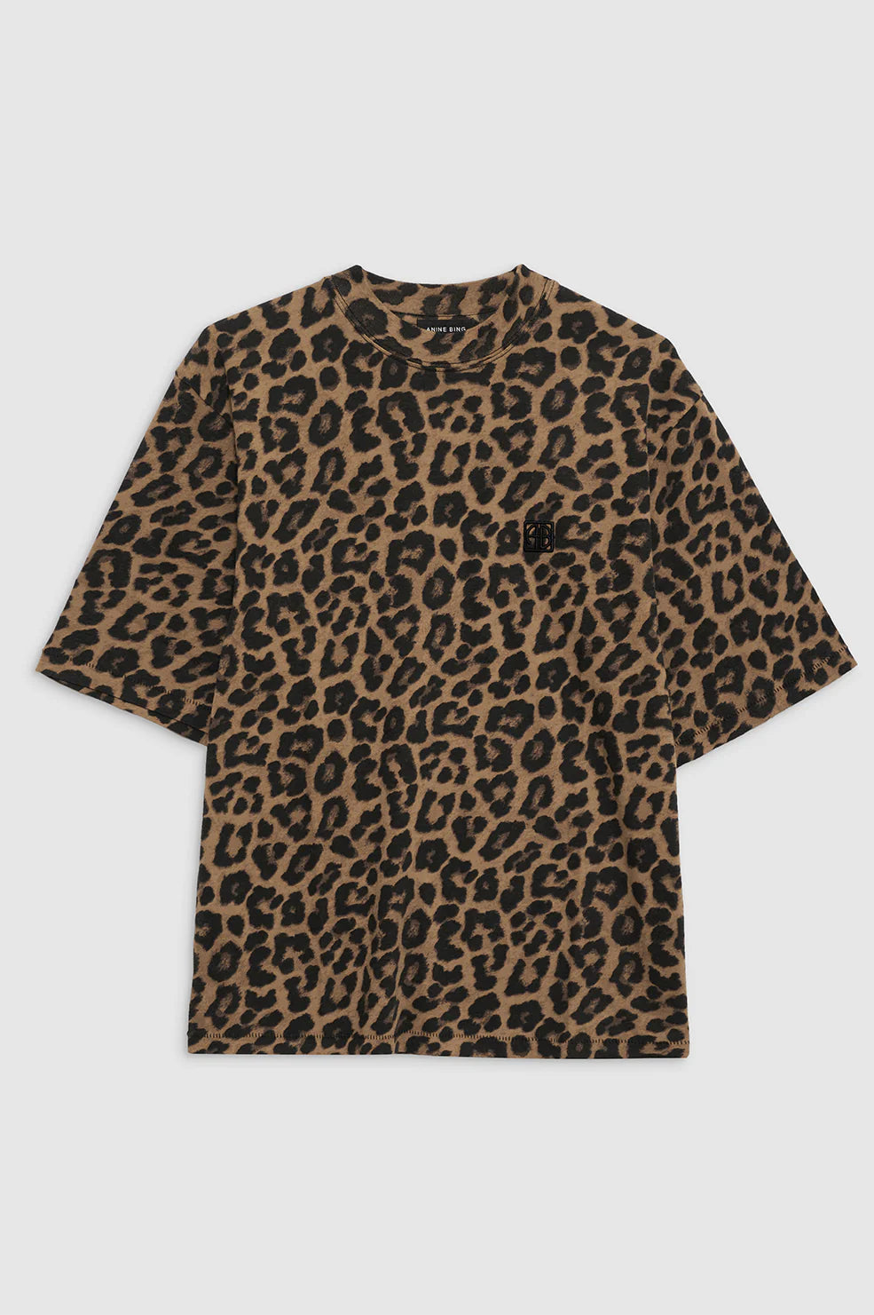 Anine Bing Avi Leopard Print Tee | Sz XS (Fits like Medium)(AC1)