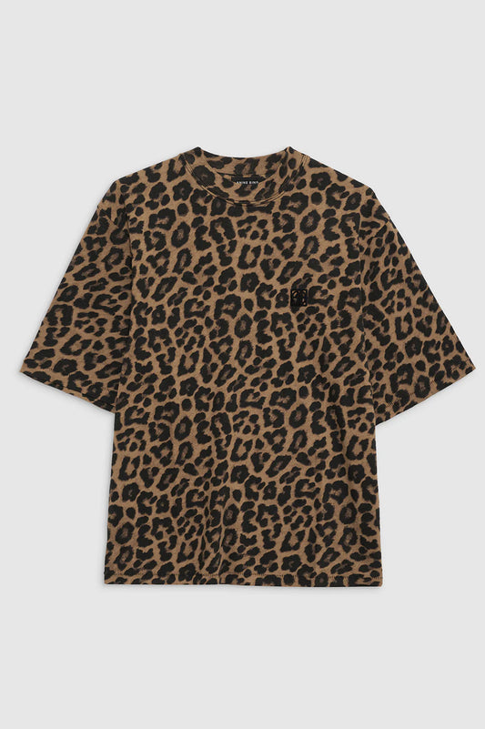 Anine Bing Avi Leopard Print Tee | Sz XS (Fits like Medium)(AC1)