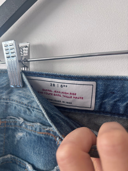 Gap High Rise Barrel Jeans | Sz 28