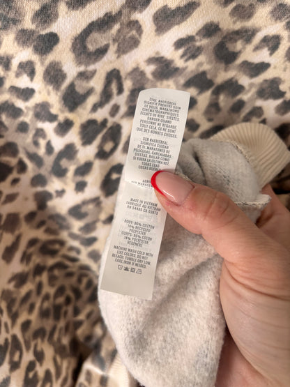 Aerie Animal Print Crewneck Sweater  | Sz XS (very oversized)