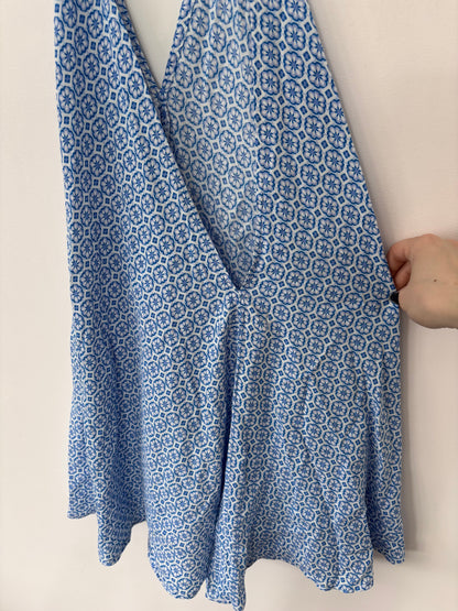 Calima / Mexico Geometric Printed Halter Dress (Cover-up) | Sz Medium