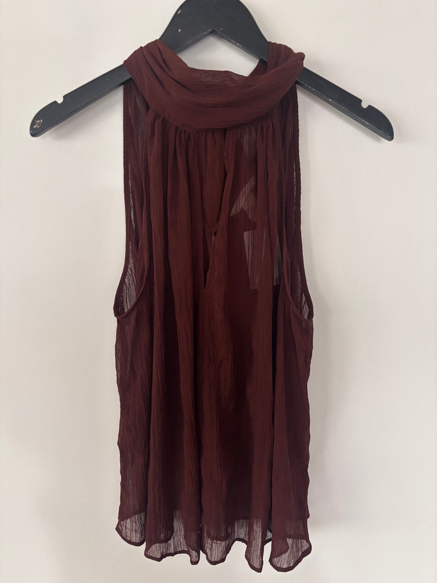 H&M Chiffon Scarf Collar Top NWT | Sz Large