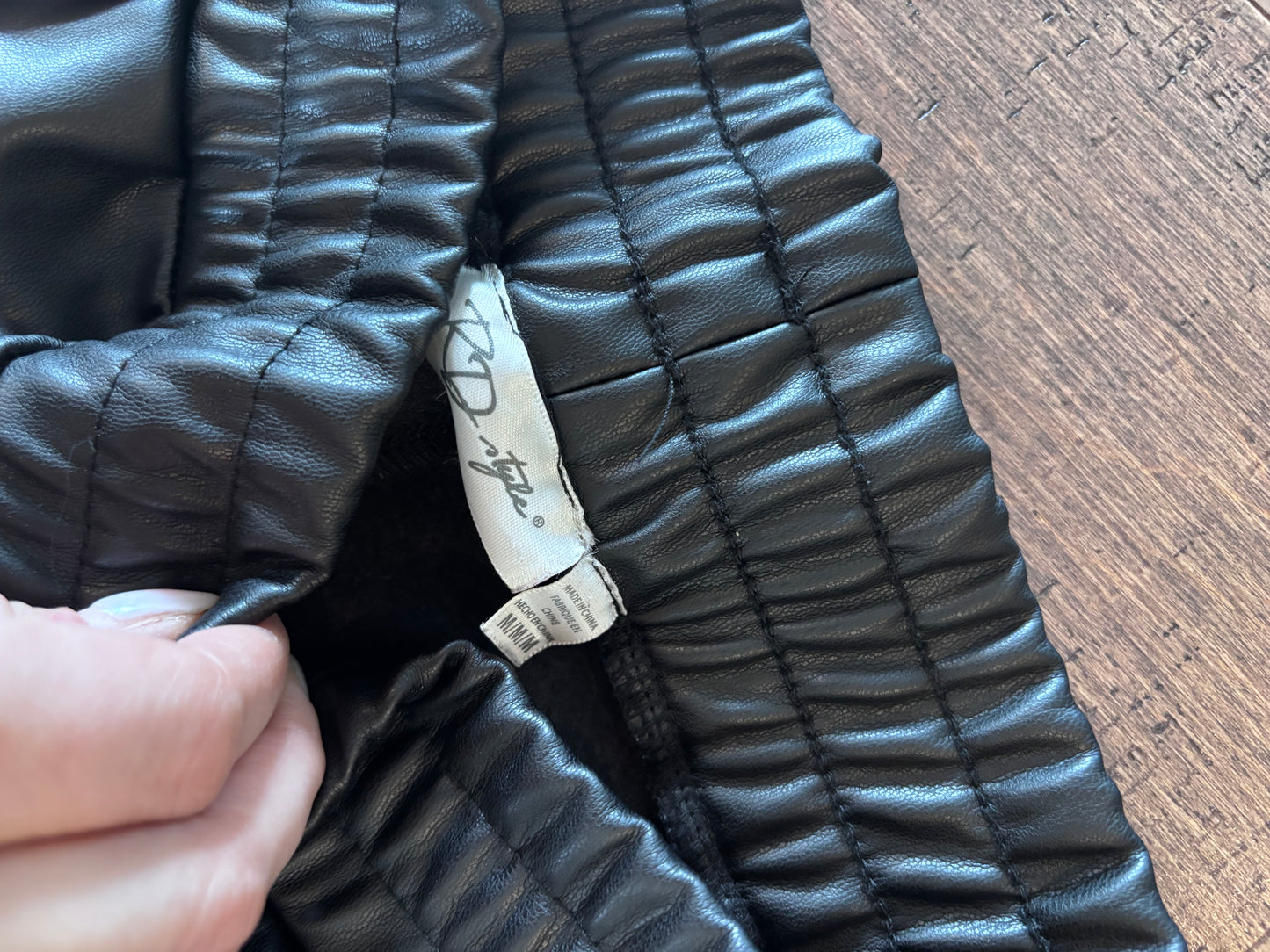RD Style Bella Vegan Leather Jogger  | Medium