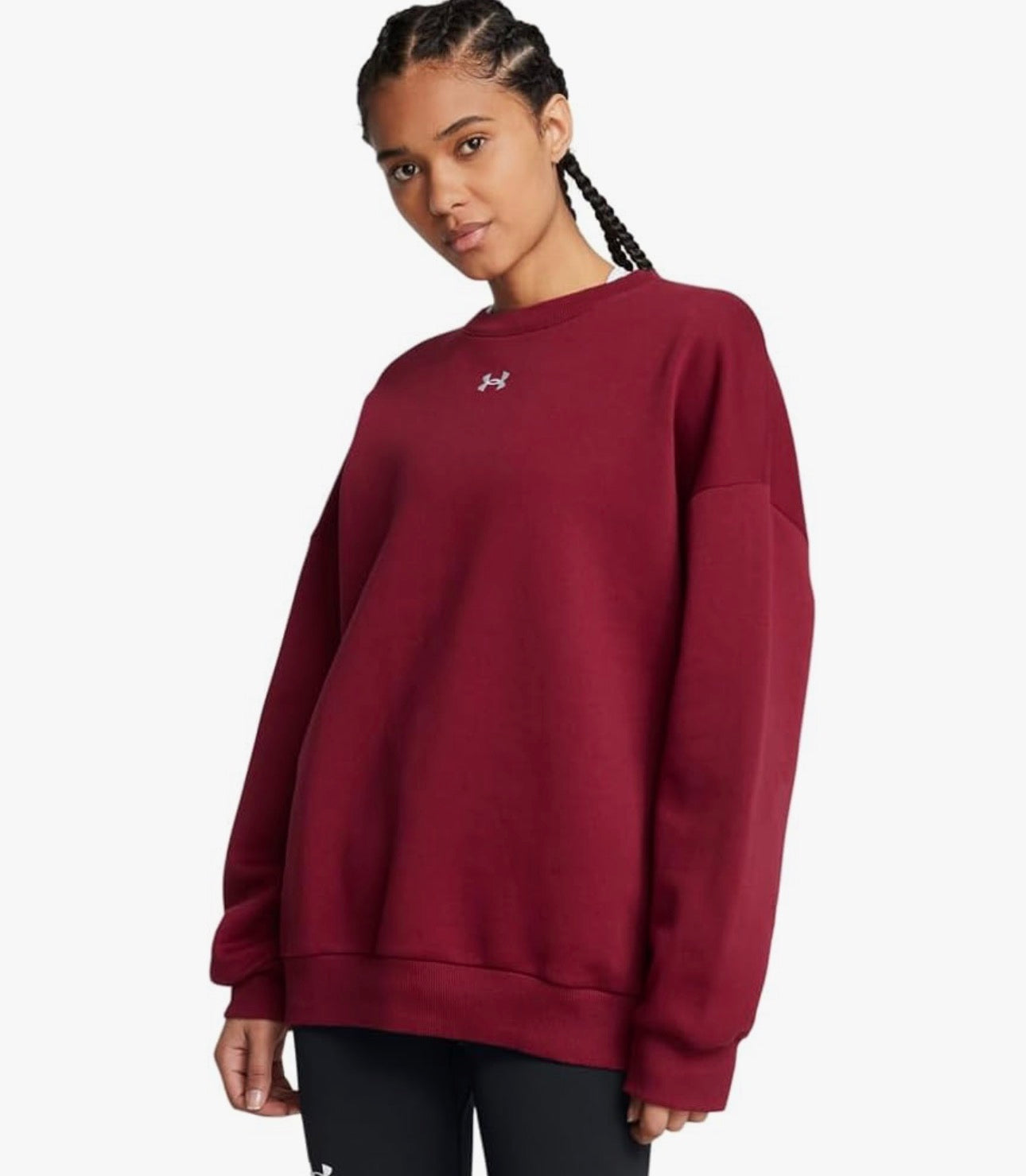 Under Armour Rival Cotton Rich Fleece Oversized Sweatshirt | Sz Small