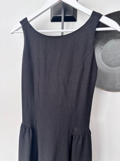 Japna Black Linen Blend Dress | Sz Small