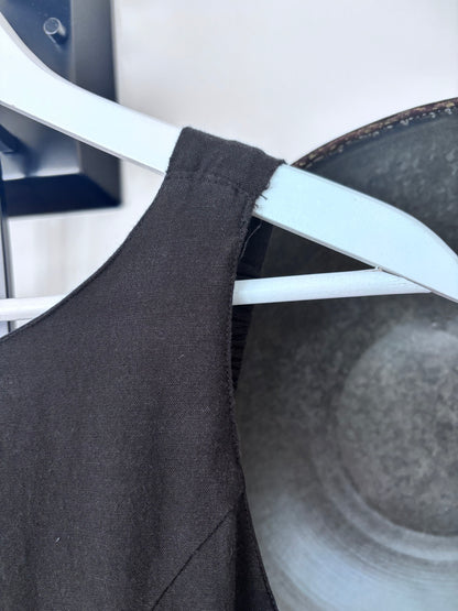 Japna Black Linen Blend Dress | Sz Small