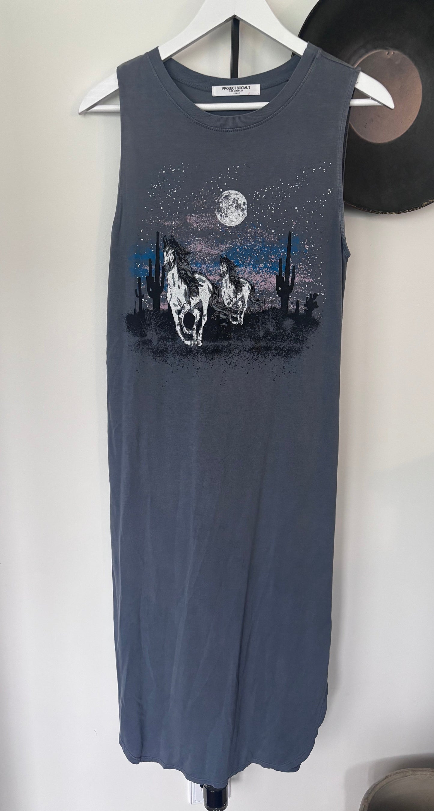 Project Social T Sleeveless Dress Horses Graphic | Sz XS (fits like Small)