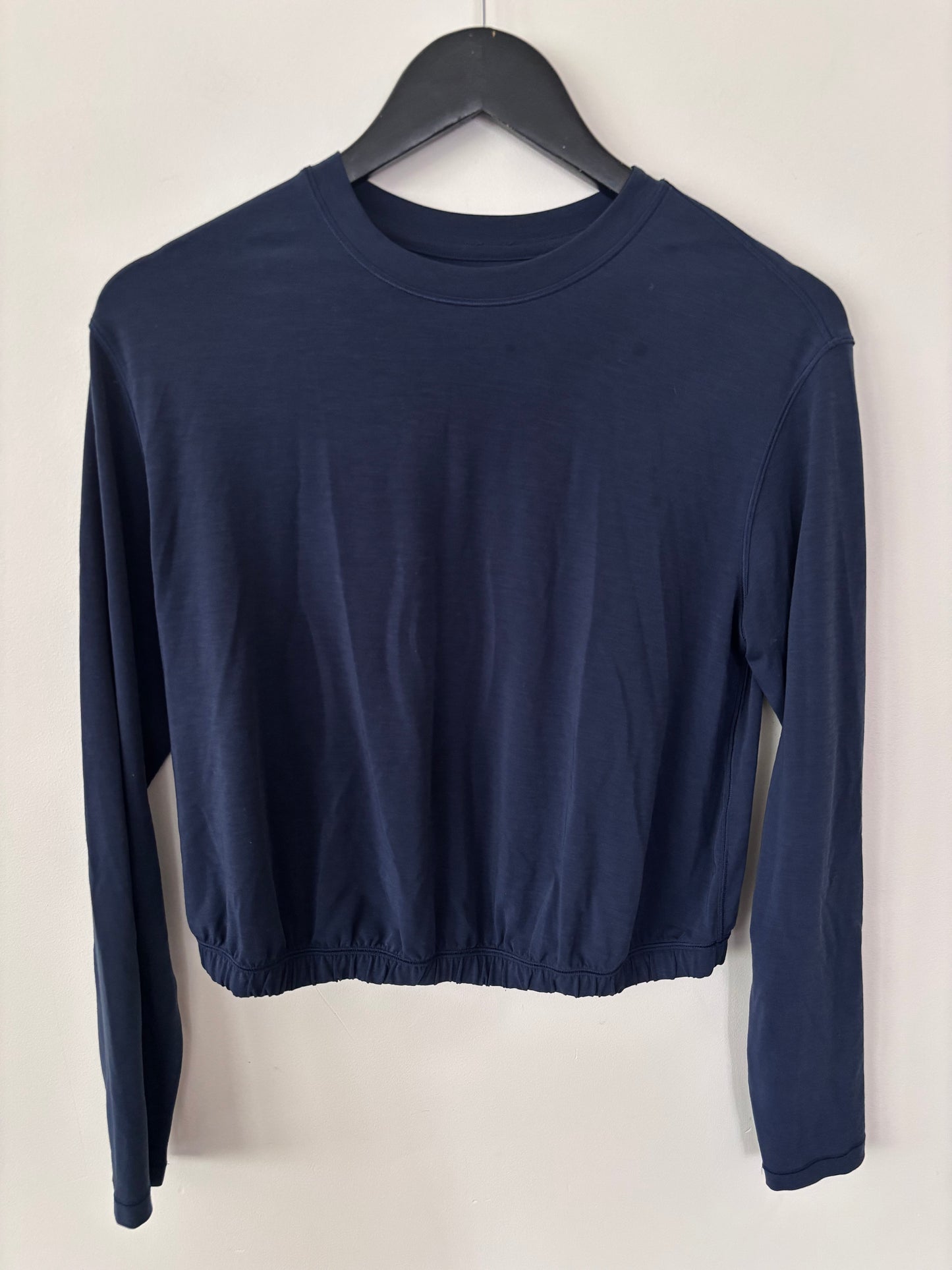 Lululemon Jersey Training Elastic-Hem Shirt in Blue | Sz Small
