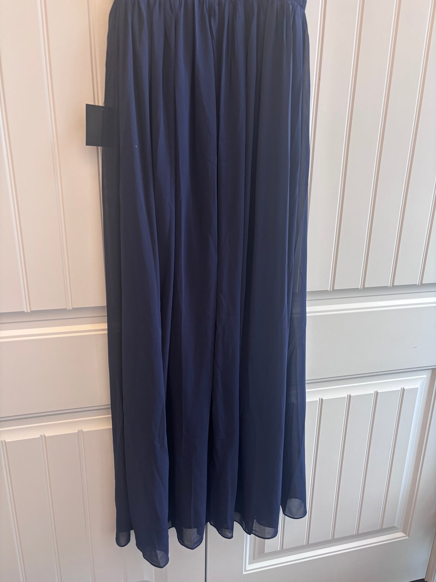 Lulu's Navy Pleated Backless Surplice Maxi Dress| Sz Small
