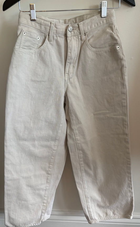 *Miou Muse Off White Denim Pants | Small