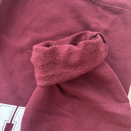 The Bar Maroon Varsity Crewneck Sweater | Sz Large