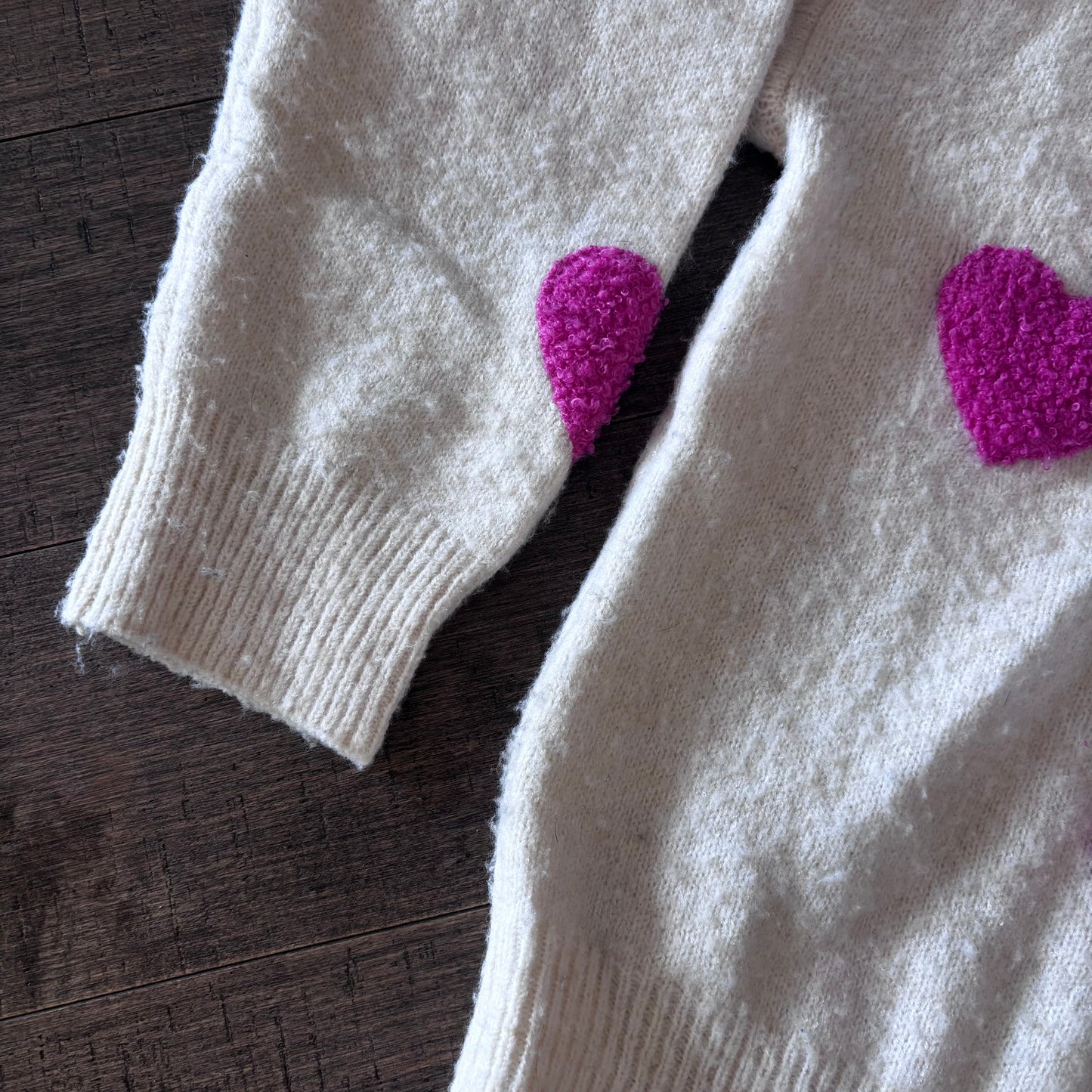 Pink Martini Espera Sweater Off White/Pink | Sz Small (AG1)
