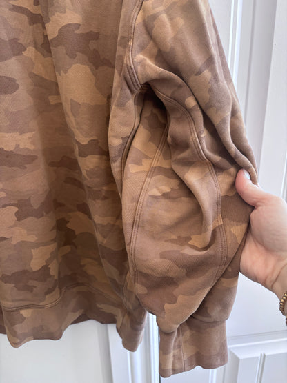 Lululemon Perfectly Oversized Crew in Camo Beige Multi | Sz Medium (best guess, fits Large)