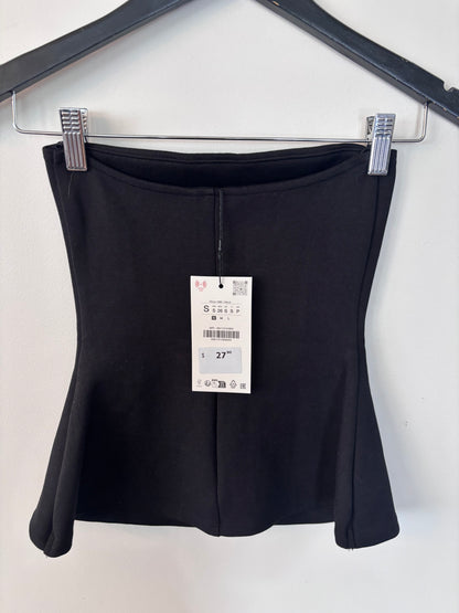 Zara Thick Cotton Blend Bandeau Top | Sz Small