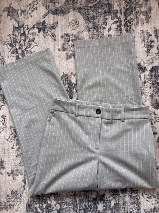 Rachel Zoe Soft Pinstripe Grey Pants | Sz 4