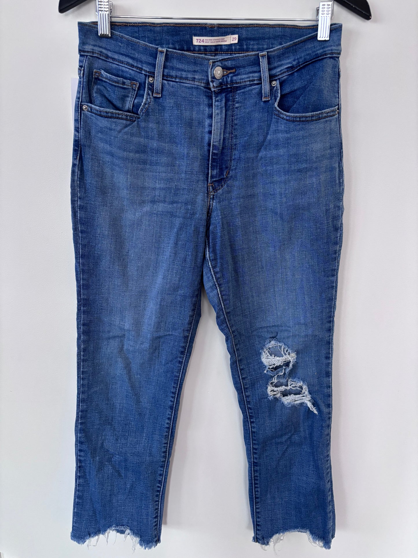 Levi's 724 High Rise Straight Crop Jeans (Stretch) | Sz 29 (F33S6)