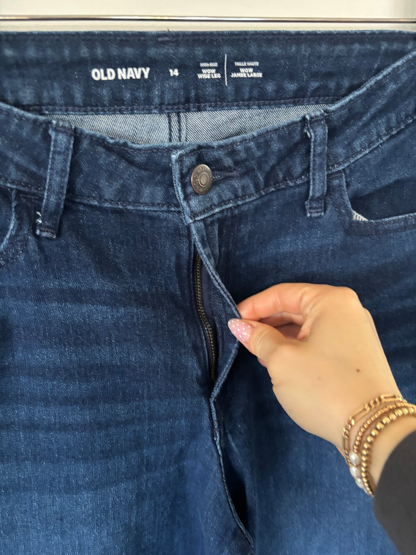 Old Navy Dark Blue Wash WOW Wide Leg Denim | Sz 14 (N07N18)