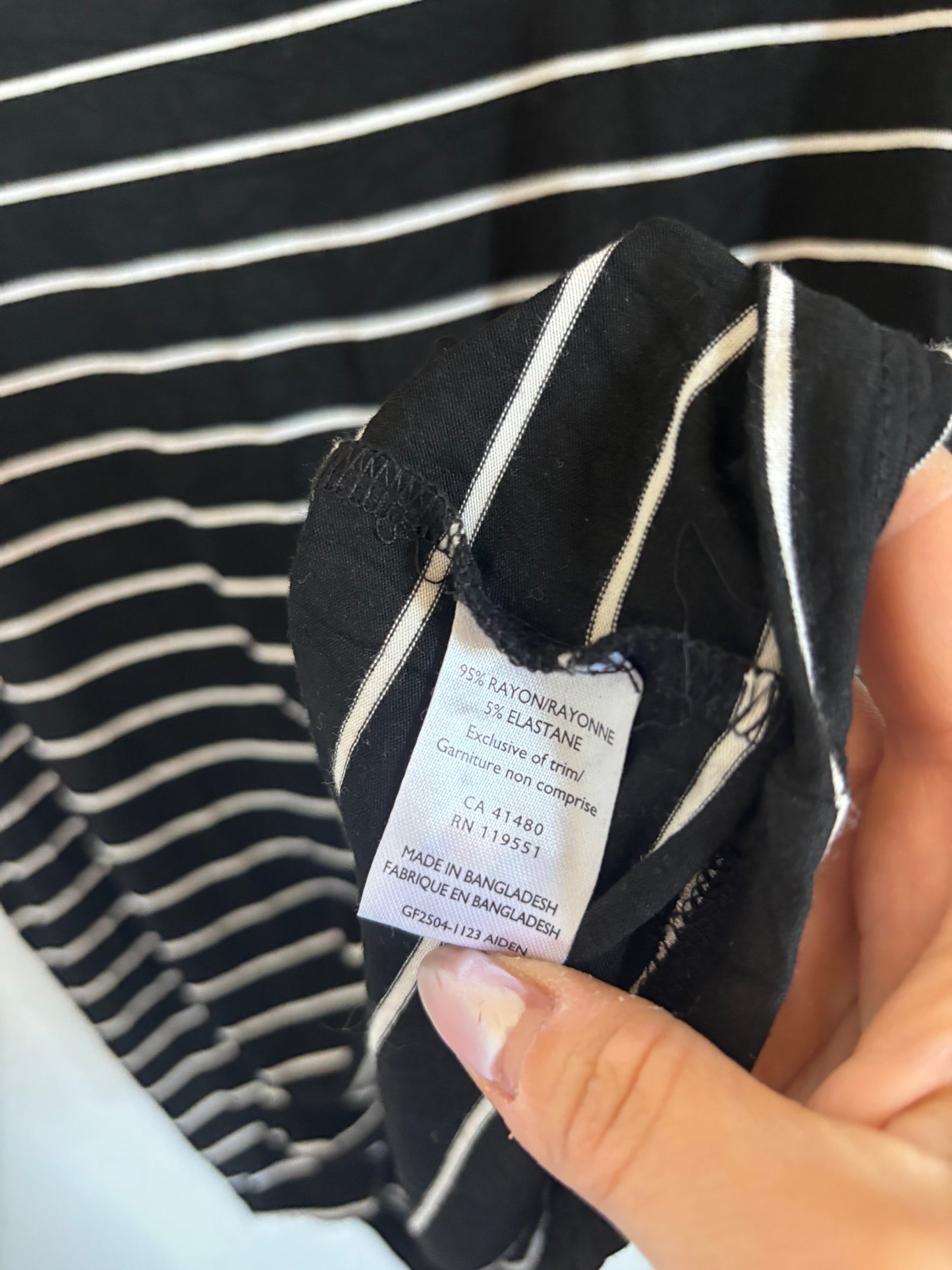 Gentle Fawn Aiden Black Striped T Shirt | Small