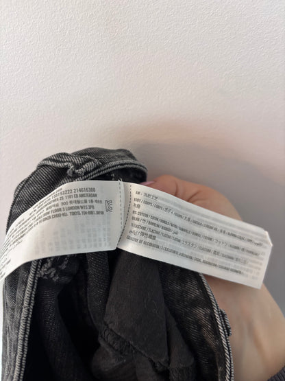 A&F The Mom High Rise Black Wash Jeans | Sz 28
