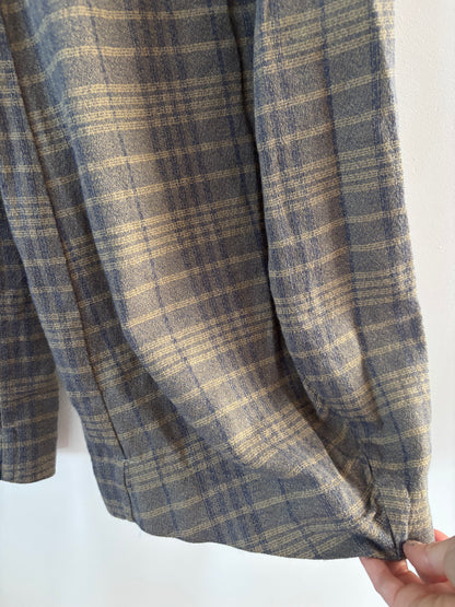 Free People Plaid Tegan Barrel Trousers | Sz Small (fits approx 26, 27)