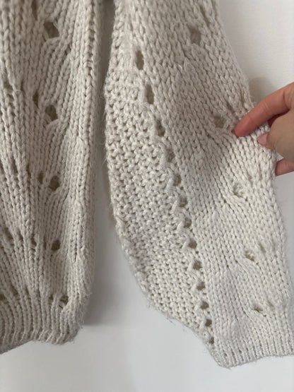 RD Style Ivory Wide Knit Slouchy Sweater | Sz Small (fits Medium)