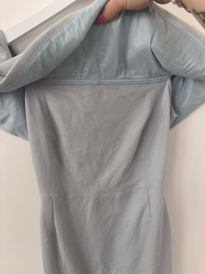 * CS Wilfred Off Shoulder Pale Blue Dress | Sz XXS (00)(M128A22)