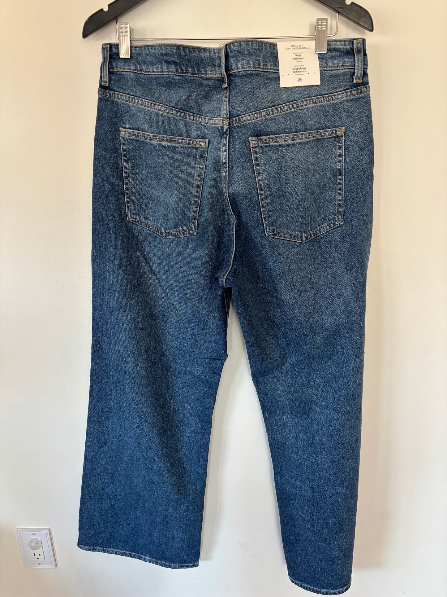 H&M HR Wide Leg Jeans | Sz 14 NWT (N06N18)