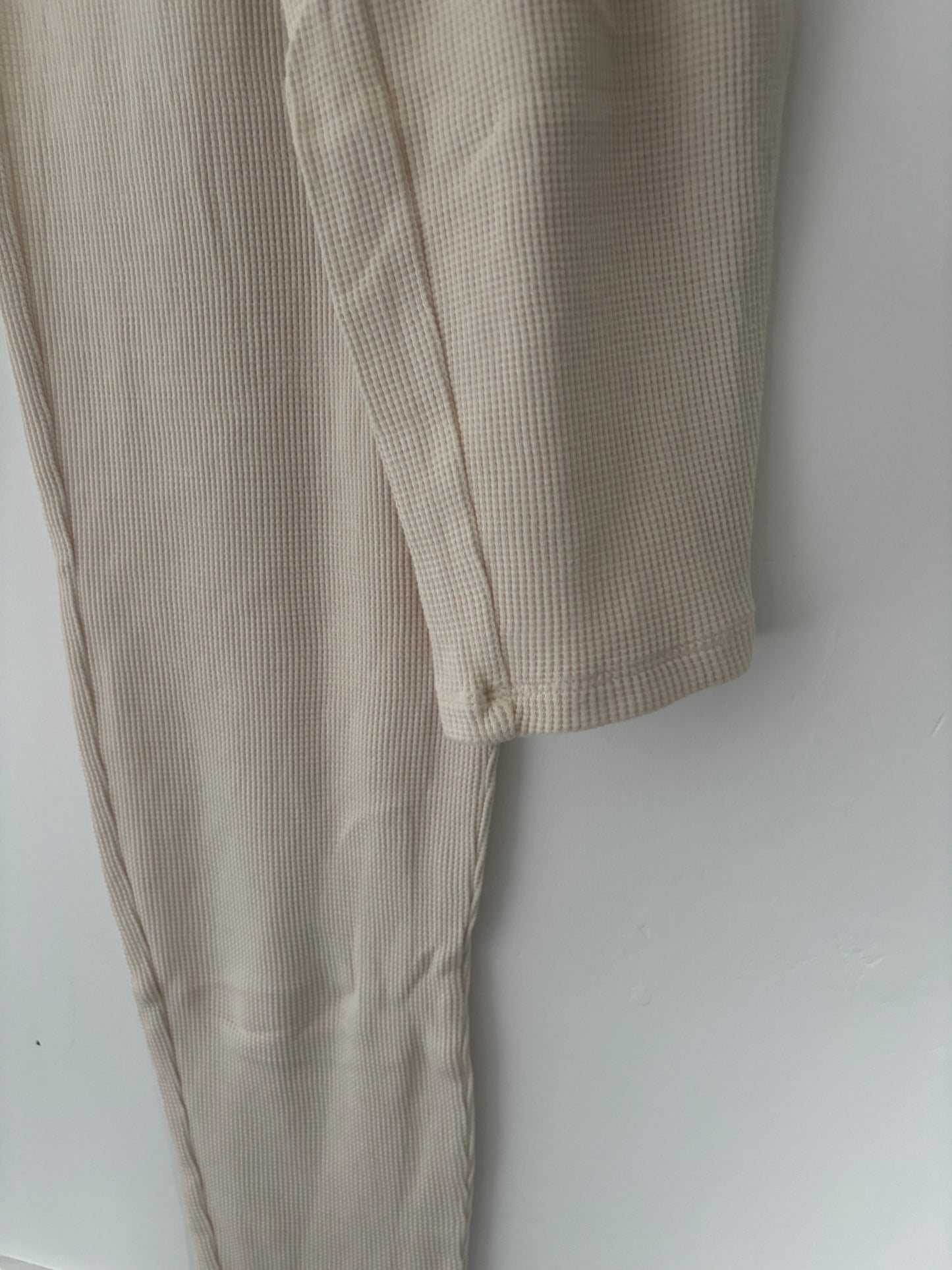 Paper Label Waffle Playsuit (natural) | Oversized Small