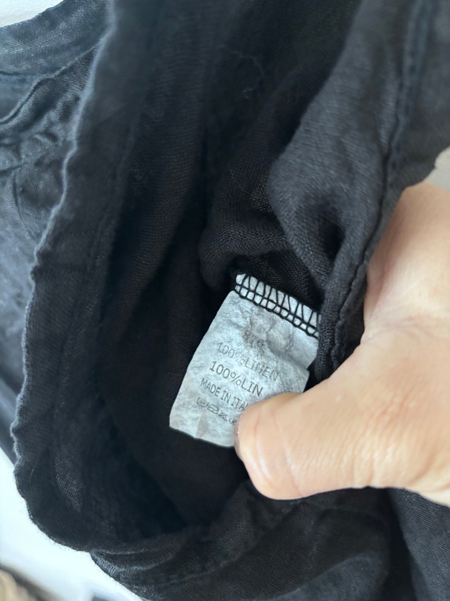 Linen Black Oversized Overalls | Sz Medium (oversized)