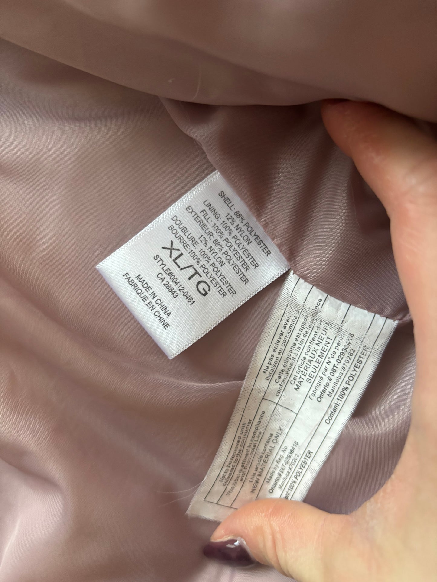 Tattoo Outerwear Pink Corduroy Quilted Jacket | XL (fits like Medium or Large) (D102P3)