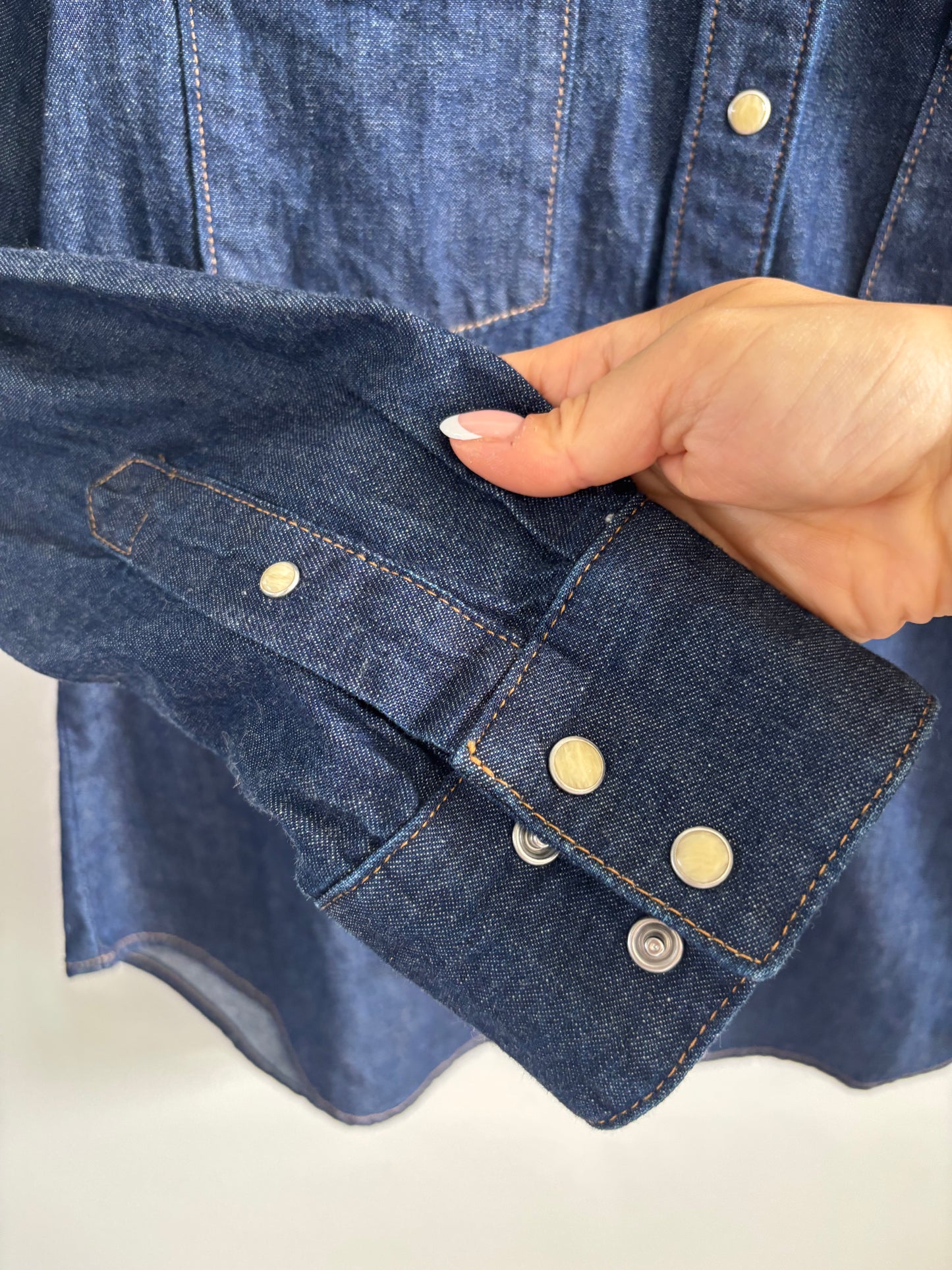 Denim Forum / Aritzia Western Snap Up Shirt | Medium