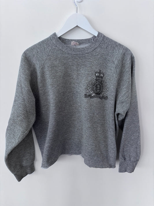 RCMP Vintage Cut Off Crewneck Sweater | Sz Small