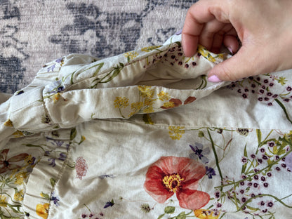 H&M Floral Linen Blend Romper (tie up back) | Sz Small