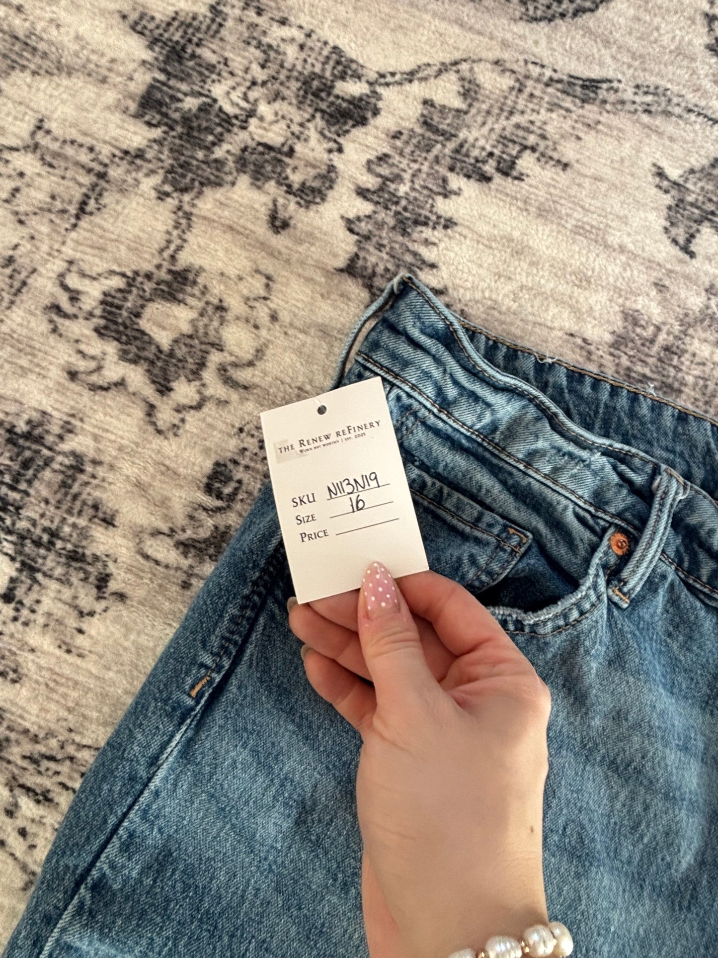 H&M Slim Straight High Rise Denim | Sz 16 (N113N19)