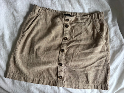 Reitmans Linen Blend Button Front Skort | Sz Large
