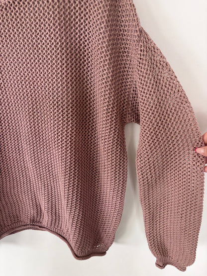 Wishlist Brown/Mauve Airy Crewneck Sweater | Sz Large
