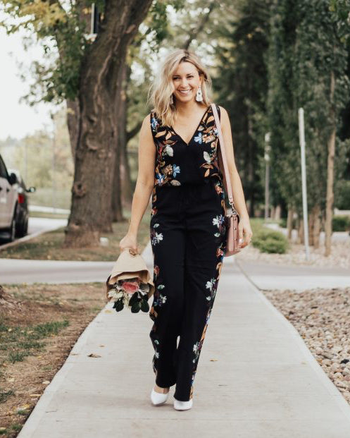 Dex Floral Wrap Jumpsuit | Large