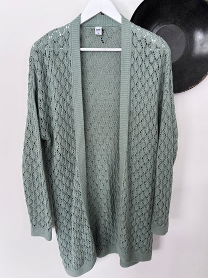 Twik Crochet Mint Green Cardigan | Sz Small (M15W7)