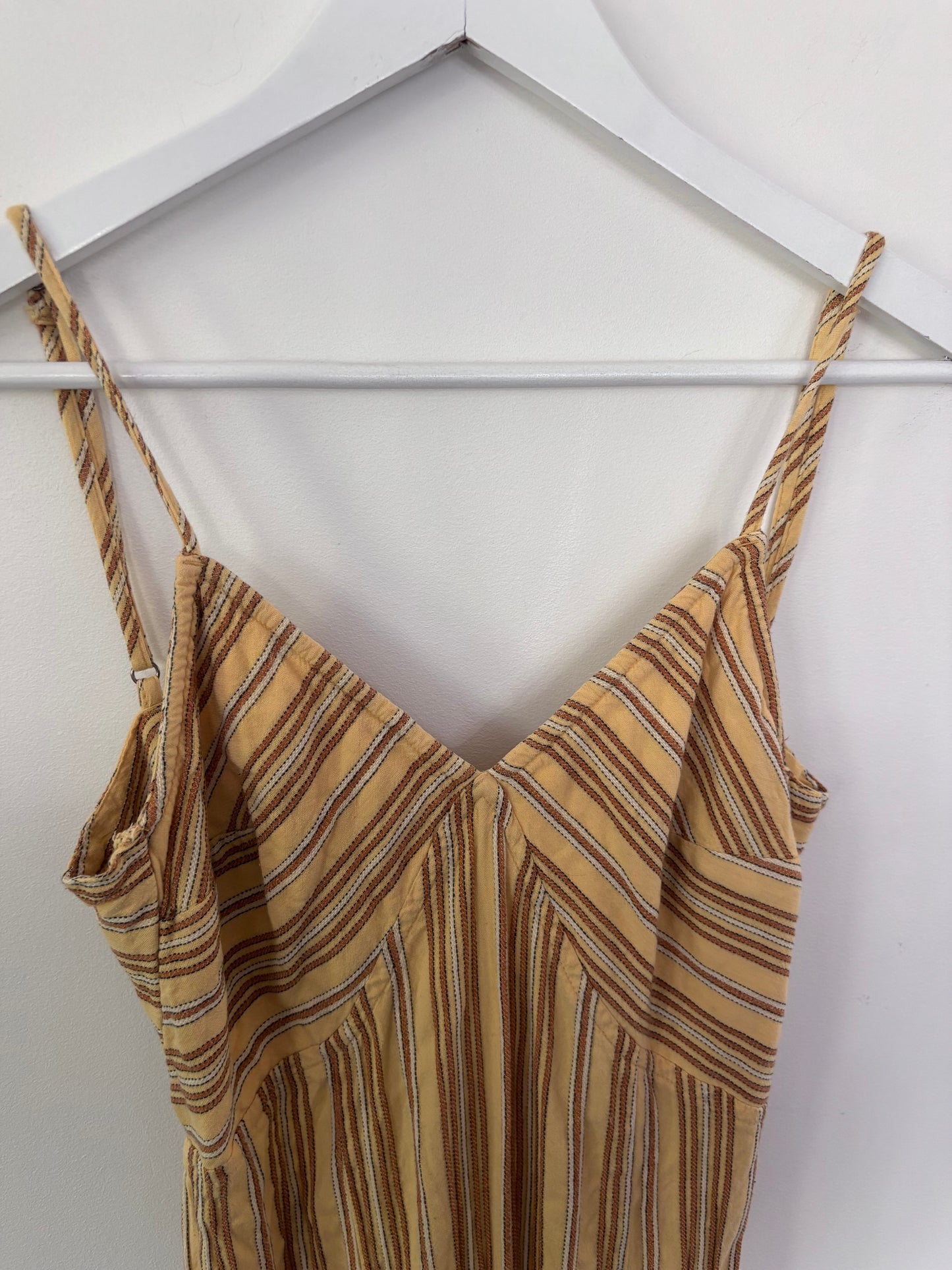 SocietyAmuse / Lulus Yellow Striped Sundress | Sz Small